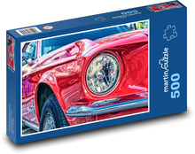Ford Mustang - červené auto, vozidlo Puzzle 500 dílků - 46 x 30 cm