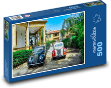 Stará auta - městský styl, ulice Puzzle 500 dílků - 46 x 30 cm