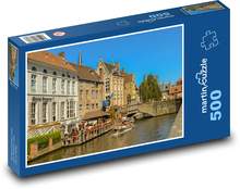 Belgicko - kanál, rieka Puzzle 500 dielikov - 46 x 30 cm 