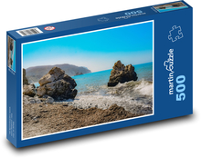 Skály - vlny, moře Puzzle 500 - 46x30 cm