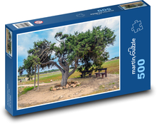 Osamělý strom - Kypr, Cape Greco Puzzle 500 dílků - 46 x 30 cm