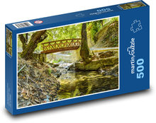 Wooden bridge - river, stream Puzzle of 500 pieces - 46 x 30 cm