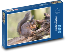 Eichhörnchen - Walnuss, Tier Puzzle 500 Teile - 46 x 30 cm
