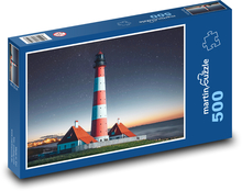 Leuchtturm - Sonnenuntergang, Landschaft Puzzle 500 Teile - 46 x 30 cm