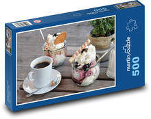 Ice cream cup - coffee, dessert Puzzle of 500 pieces - 46 x 30 cm 