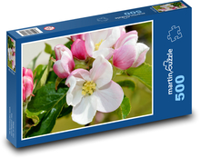 Květy jabloně - listy, strom Puzzle 500 dílků - 46 x 30 cm