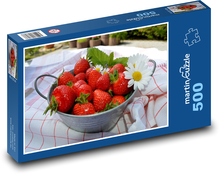 Red strawberries - fruit, summer Puzzle of 500 pieces - 46 x 30 cm