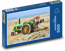 Starý traktor - moře, veterán Puzzle 500 dílků - 46 x 30 cm