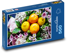 Blumen - Früchte, Zitronen Puzzle 500 Teile - 46 x 30 cm