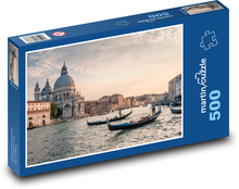 Itálie - Benátky, loďky Puzzle 500 dílků - 46 x 30 cm