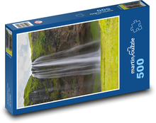 Vodopád - příroda, Island Puzzle 500 dílků - 46 x 30 cm