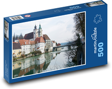 Historický kostol - Steyr, Rakúsko Puzzle 500 dielikov - 46 x 30 cm 