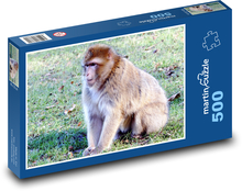 Opice - makak, divoká zvěř Puzzle 500 dílků - 46 x 30 cm
