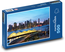 New York - Manhattan, noc Puzzle 500 dílků - 46 x 30 cm