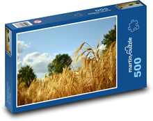 Pole zbóż - jęczmień, krajobraz Puzzle 500 elementów - 46x30 cm