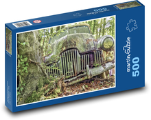 Staré auto - rezavé, les Puzzle 500 dílků - 46 x 30 cm