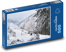 Winterlandschaft - Wald, Schnee Puzzle 500 Teile - 46 x 30 cm