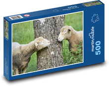 Sheep - lambs, tree Puzzle of 500 pieces - 46 x 30 cm 