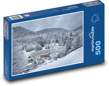 Śnieżna wioska - Niemcy, las Puzzle 500 elementów - 46x30 cm