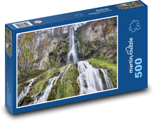 Wasserfall im Wald - Fluss, Natur Puzzle 500 Teile - 46 x 30 cm