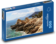 Pobrežie - skaly, pláž Puzzle 500 dielikov - 46 x 30 cm 