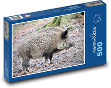 Wildschwein - Wildschwein, Tier Puzzle 500 Teile - 46 x 30 cm