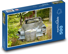 Verlassenes Auto - Wrack, Wald Puzzle 500 Teile - 46 x 30 cm