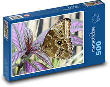Motýľ - hmyz, rastliny Puzzle 500 dielikov - 46 x 30 cm 