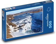 Gullfoss - waterfall, river Puzzle of 500 pieces - 46 x 30 cm 
