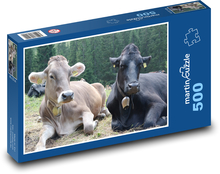 Kühe - Rinder, landwirtschaftliche Betriebe Puzzle 500 Teile - 46 x 30 cm