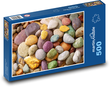 Kolorowe kamienie - kamyki, skały Puzzle 500 elementów - 46x30 cm