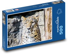 Leopard - große Katze, Tier Puzzle 500 Teile - 46 x 30 cm