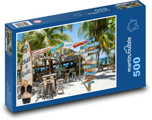 Willemstad - pláž, bar Puzzle 500 dílků - 46 x 30 cm