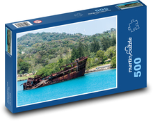 Mahogany Bay - vrak lodi, přístav Puzzle 500 dílků - 46 x 30 cm