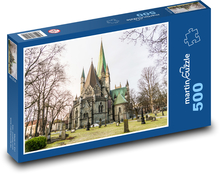 Trondheim - Nórsko, katedrála Puzzle 500 dielikov - 46 x 30 cm 