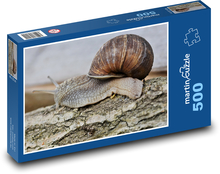 Slimák - mäkkýš, škrupina Puzzle 500 dielikov - 46 x 30 cm 
