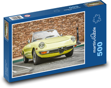 Żółty samochód vintage Puzzle 500 elementów - 46x30 cm