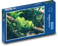 Eine Python an einem Baum - ein Tier, eine Schlange Puzzle 500 Teile - 46 x 30 cm