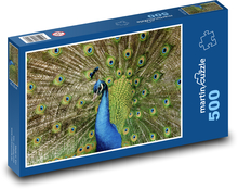 Peacock - bird, peacock feathers Puzzle of 500 pieces - 46 x 30 cm 
