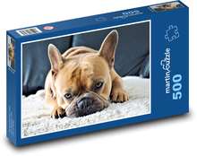 Francouzský buldoček - pes, mazlíček Puzzle 500 dílků - 46 x 30 cm