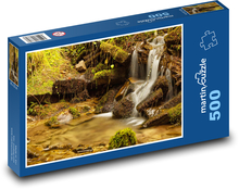 Horská rieka - vodopád, príroda Puzzle 500 dielikov - 46 x 30 cm