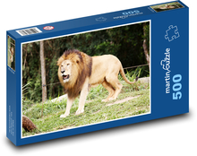 Lev - zvíře, král džungle Puzzle 500 dílků - 46 x 30 cm