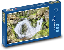 Waterfall - landscape, river Puzzle of 500 pieces - 46 x 30 cm 