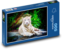 Weißer Tiger - Tier, Zoo Puzzle 500 Teile - 46 x 30 cm