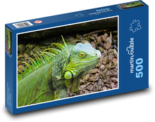 Leguán zelený - plaz, zvíře Puzzle 500 dílků - 46 x 30 cm