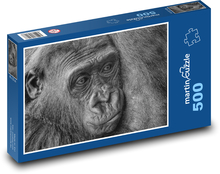Gorila - primát, opice Puzzle 500 dílků - 46 x 30 cm