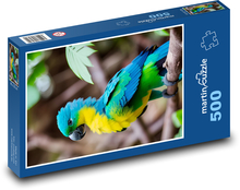 Papoušek - pták, zvíře Puzzle 500 dílků - 46 x 30 cm