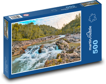 Vodopád - rieka, pereje Puzzle 500 dielikov - 46 x 30 cm 