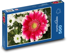 Gerbera - kwiat, kwiat Puzzle 500 elementów - 46x30 cm