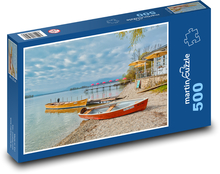 Jazero - breh rieky, pláž Puzzle 500 dielikov - 46 x 30 cm 